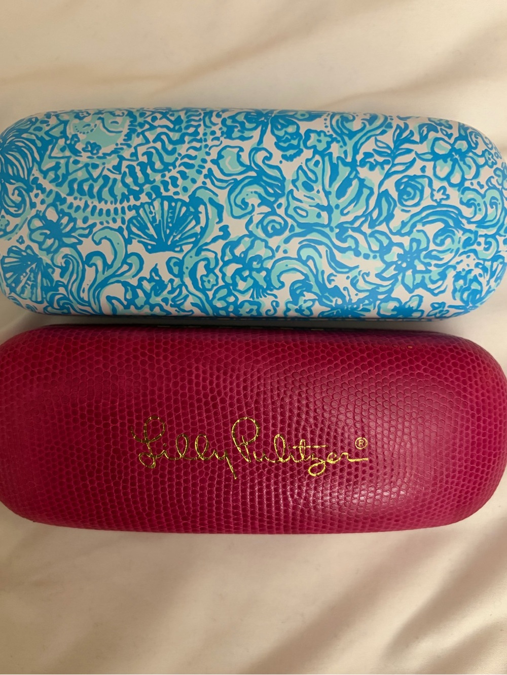 Set of 2 Lilly Pulitzer Hard Shell Eyeglass Cases for Glasses/Readers NEW!